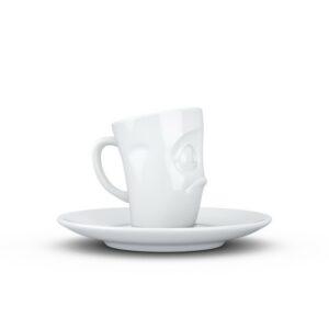 Tasse Espresso Humeur "Perplexe", en porcelaine blanche, par Tassen - Vol. 80 ml