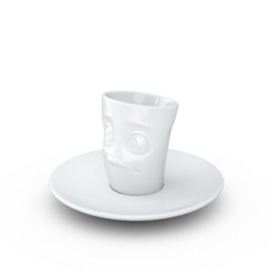 Tasse Espresso Humeur "Perplexe", en porcelaine blanche, par Tassen - Vol. 80 ml