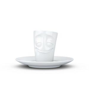 Tasse Espresso Humeur "Joyeux", en porcelaine blanche, par Tassen - Vol. 80 ml