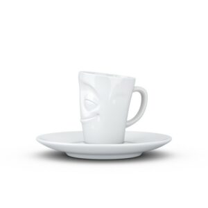 Tasse Espresso Humeur "Joyeux", en porcelaine blanche, par Tassen - Vol. 80 ml