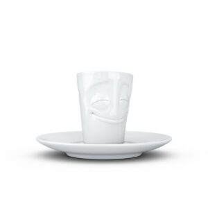 Tasse Espresso Humeur "Joyeux", en porcelaine blanche, par Tassen - Vol. 80 ml