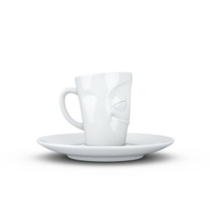 Tasse Espresso Humeur "Joyeux", en porcelaine blanche, par Tassen - Vol. 80 ml