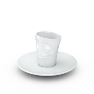 Tasse Espresso Humeur "Joyeux", en porcelaine blanche, par Tassen - Vol. 80 ml