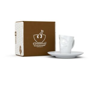 Tasse Espresso Humeur "Joyeux", en porcelaine blanche, par Tassen - Vol. 80 ml