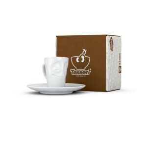 Tasse Espresso Humeur "Joyeux", en porcelaine blanche, par Tassen - Vol. 80 ml