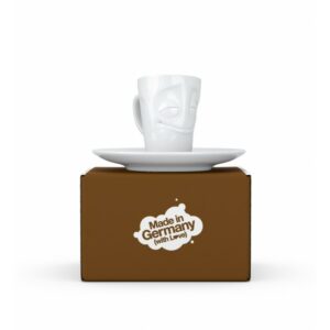 Tasse Espresso Humeur "Joyeux", en porcelaine blanche, par Tassen - Vol. 80 ml