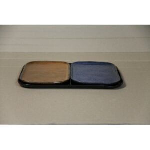 Assiette rectangulaire "MERCI®" N°2 - L - Bleu Gris